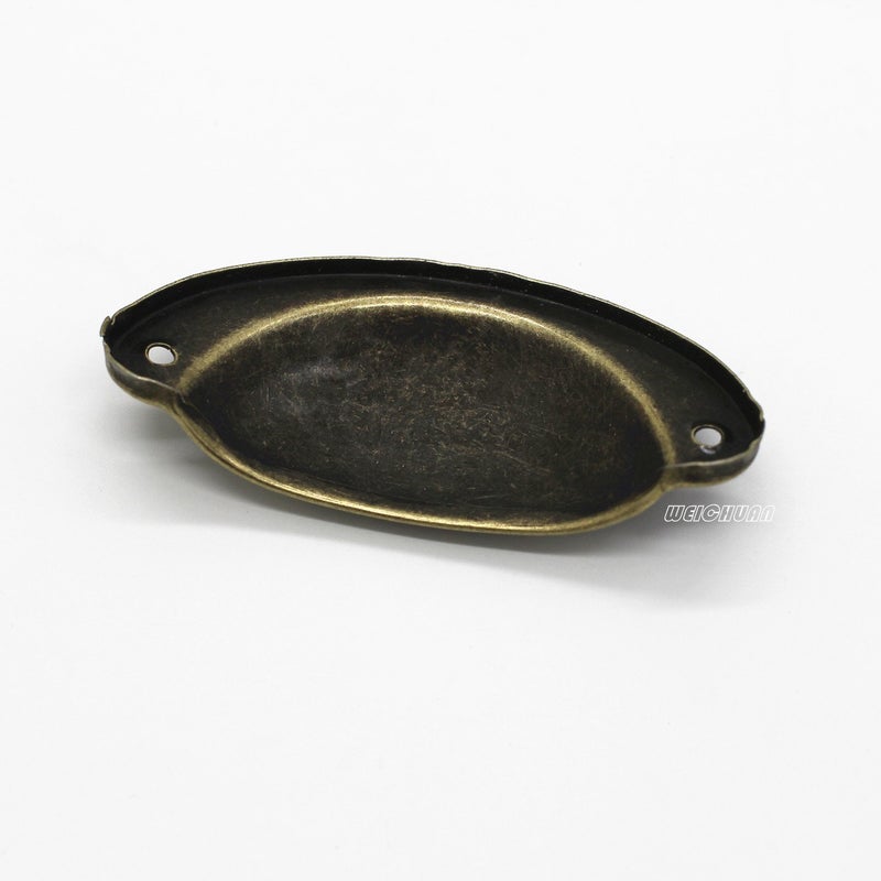 WEICHUAN 30PCS Antique Brass Iron Drawer Knobs Pulls Handles - Vintage Kitchen Cabinets Furniture Wardrobe Medicine Pull Handle(Length: 81mm Width: 32mm) - Image 3